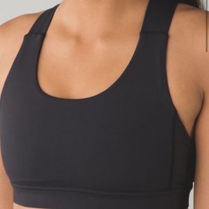 Lululemon All Sport Bra Black Luxtreme Unpadded Size 4